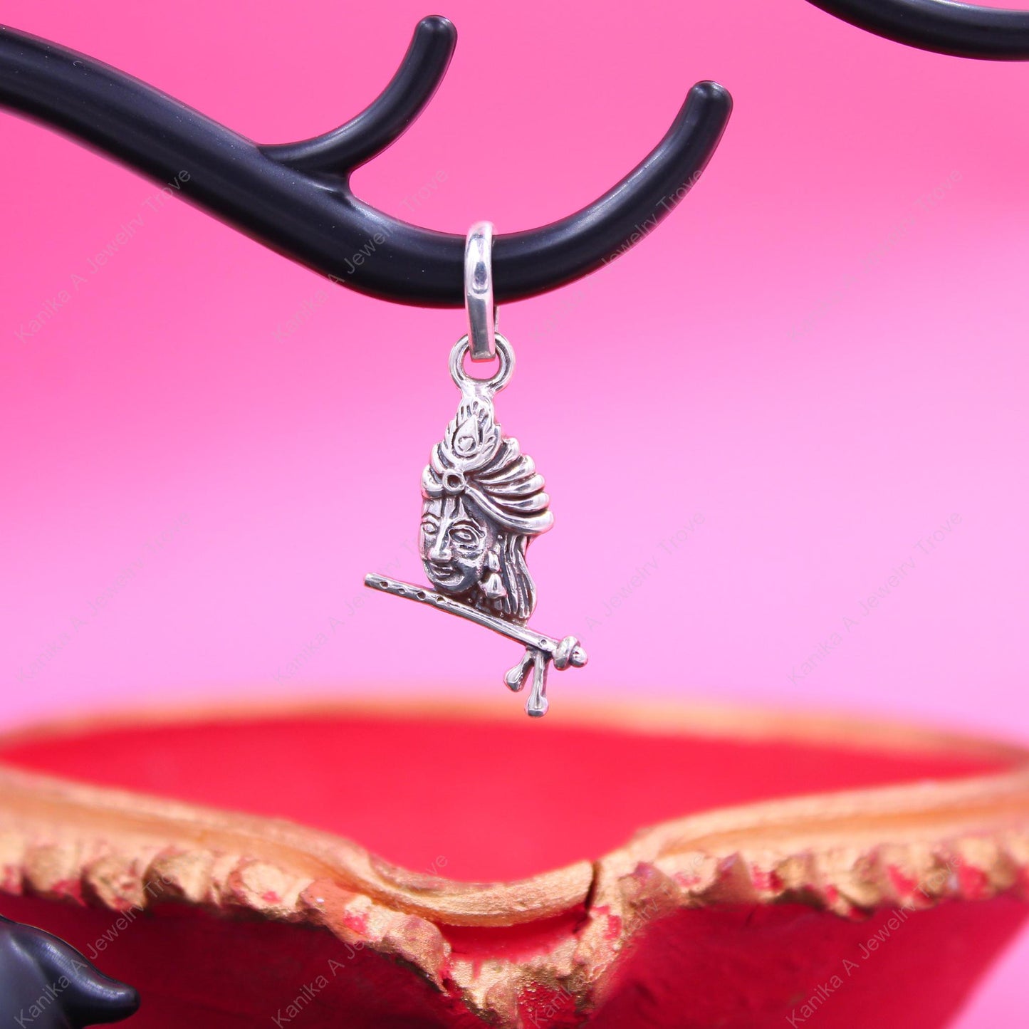 Traditional Indian Krishna charm for spiritual jewelry