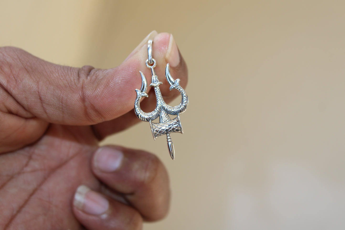 Shiva Trishul & Damaru God Pendant