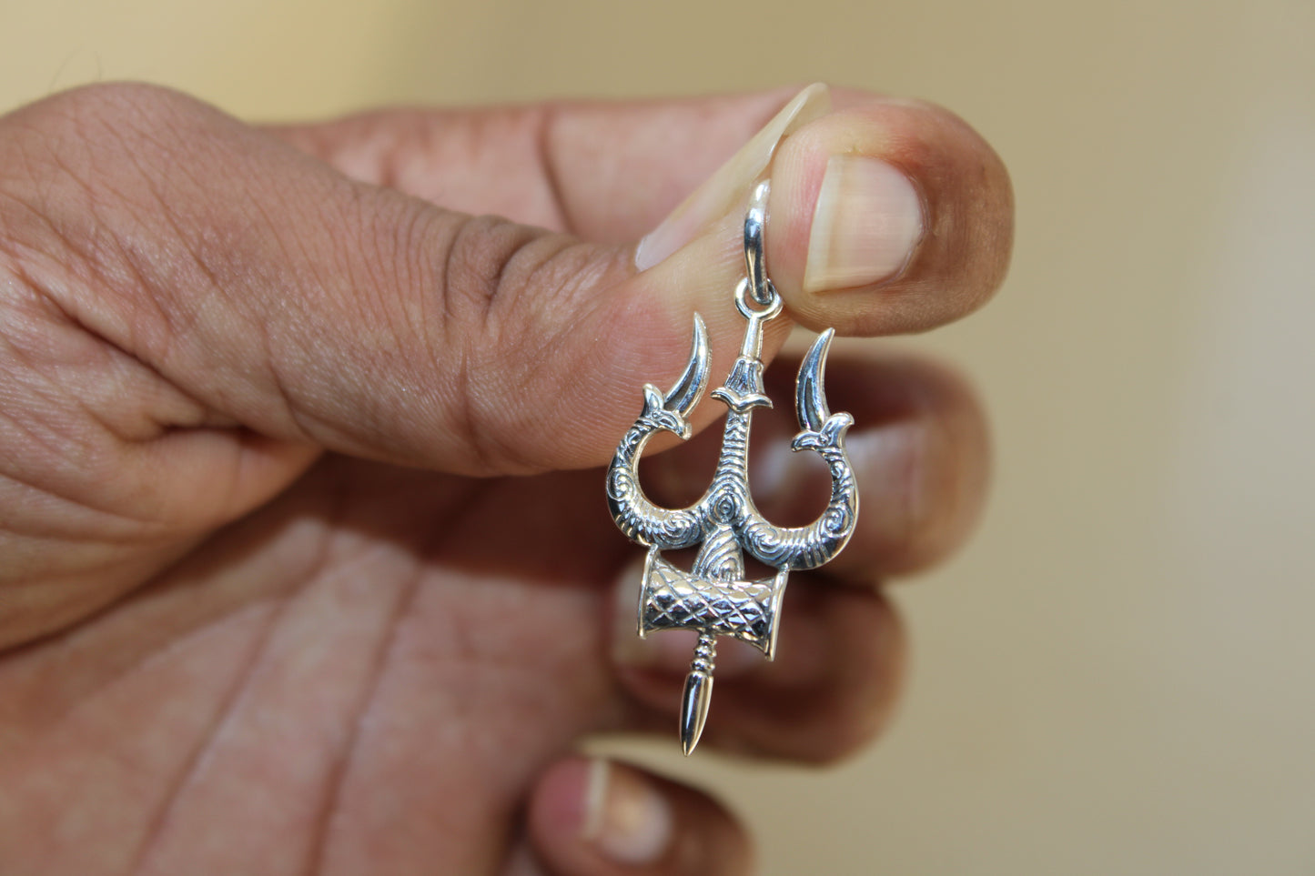Shiva Trishul & Damaru God Pendant