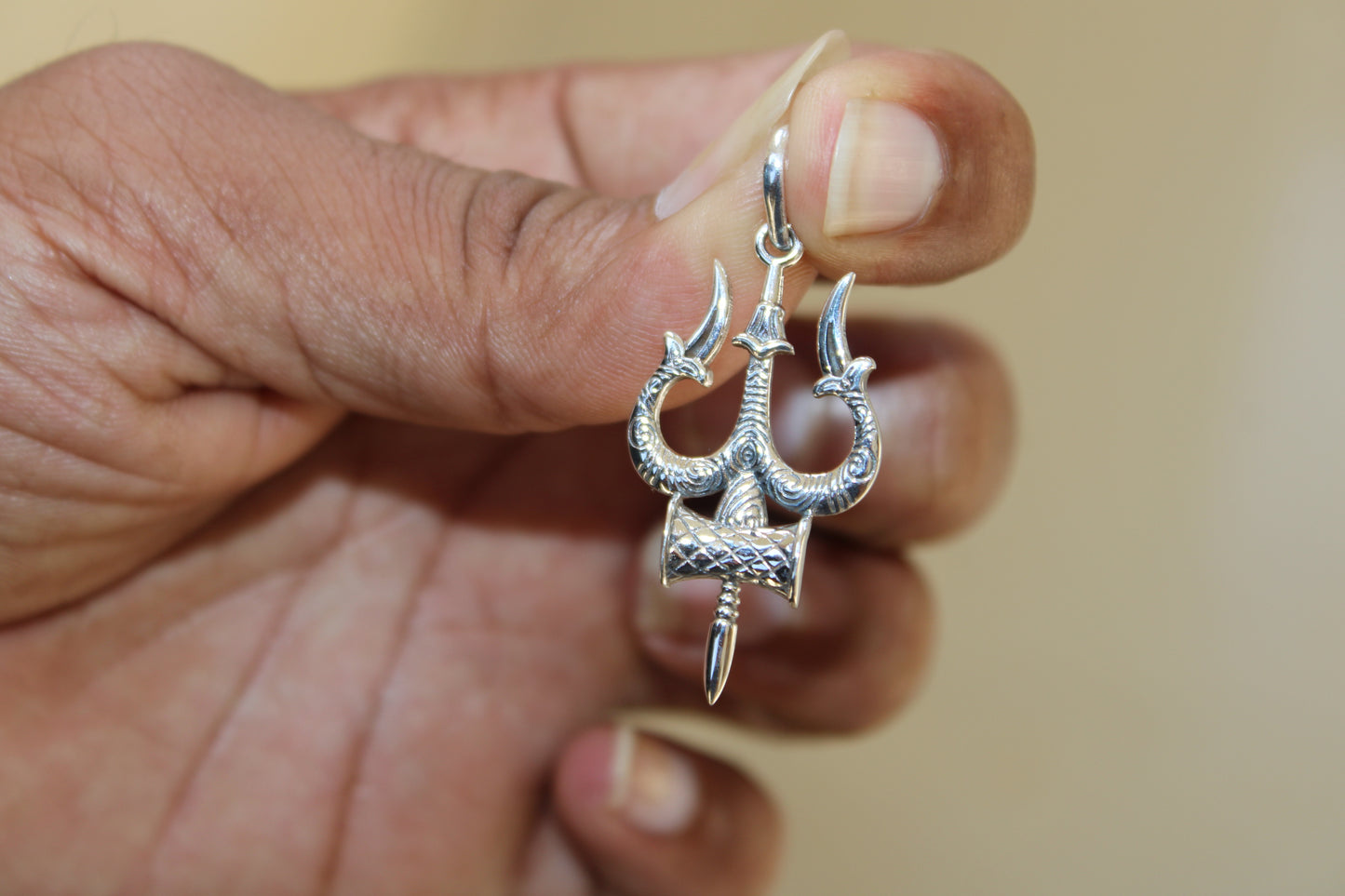 Shiva Trishul & Damaru God Pendant
