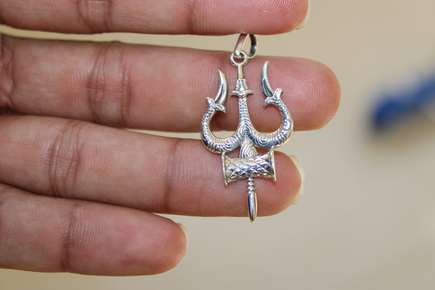 Shiva Trishul & Damaru God Pendant
