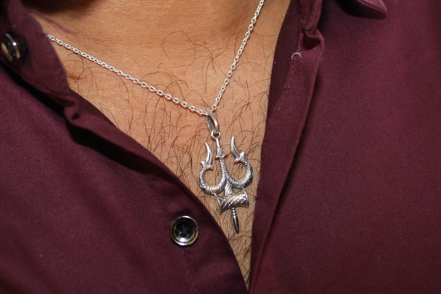 Shiva Trishul & Damaru God Pendant