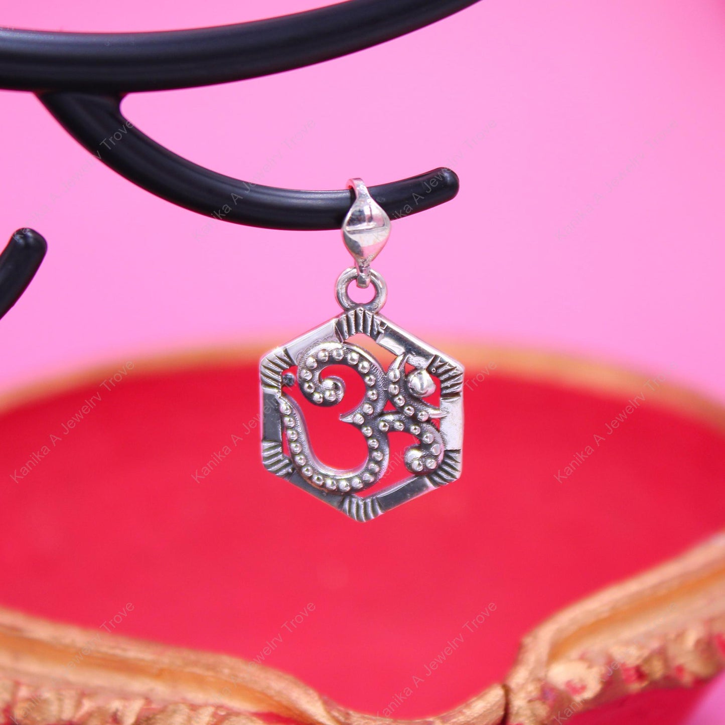 Sterling Silver Om Pendant Necklace - Spiritual Chic Jewelry