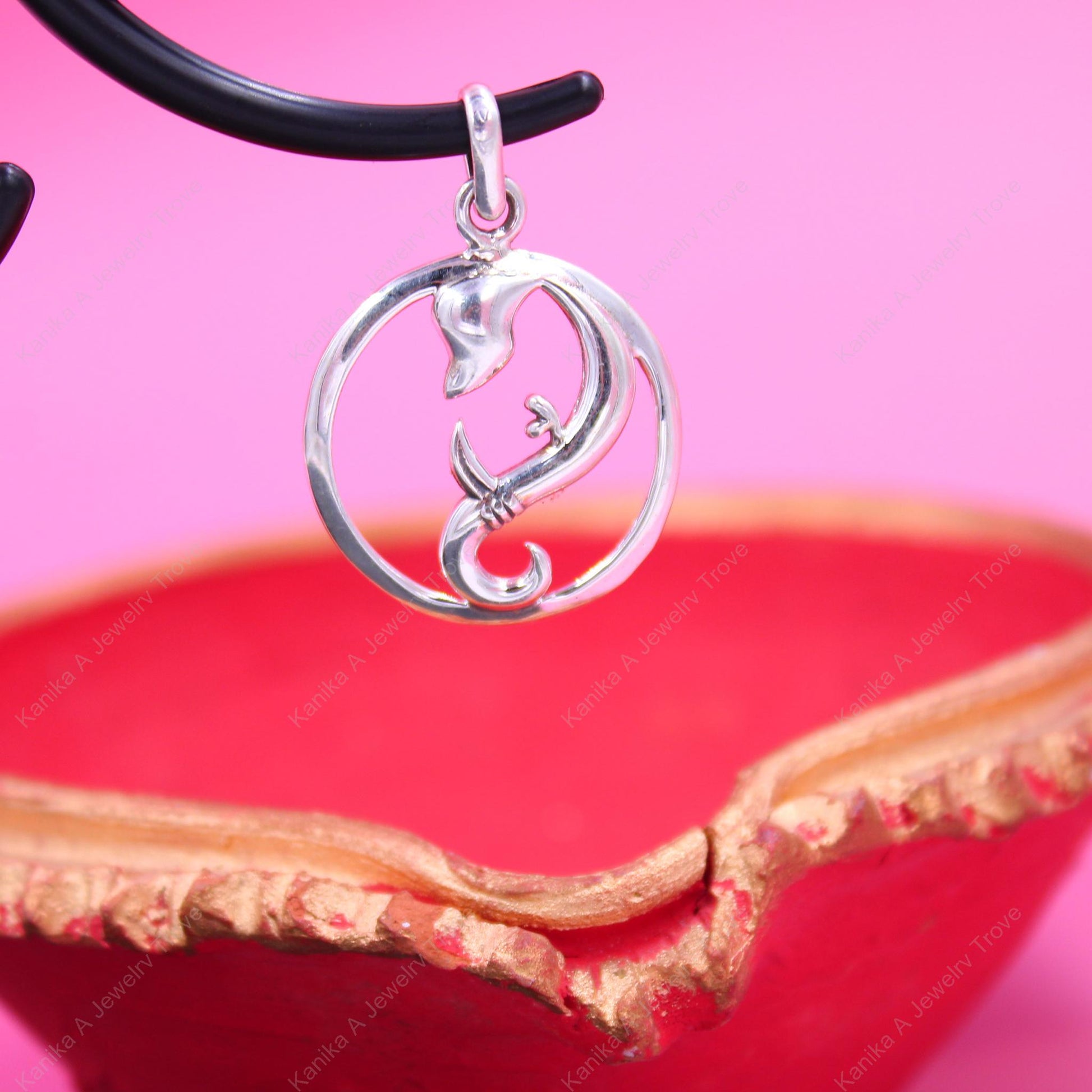 Elegant sterling silver Ganesha God charm