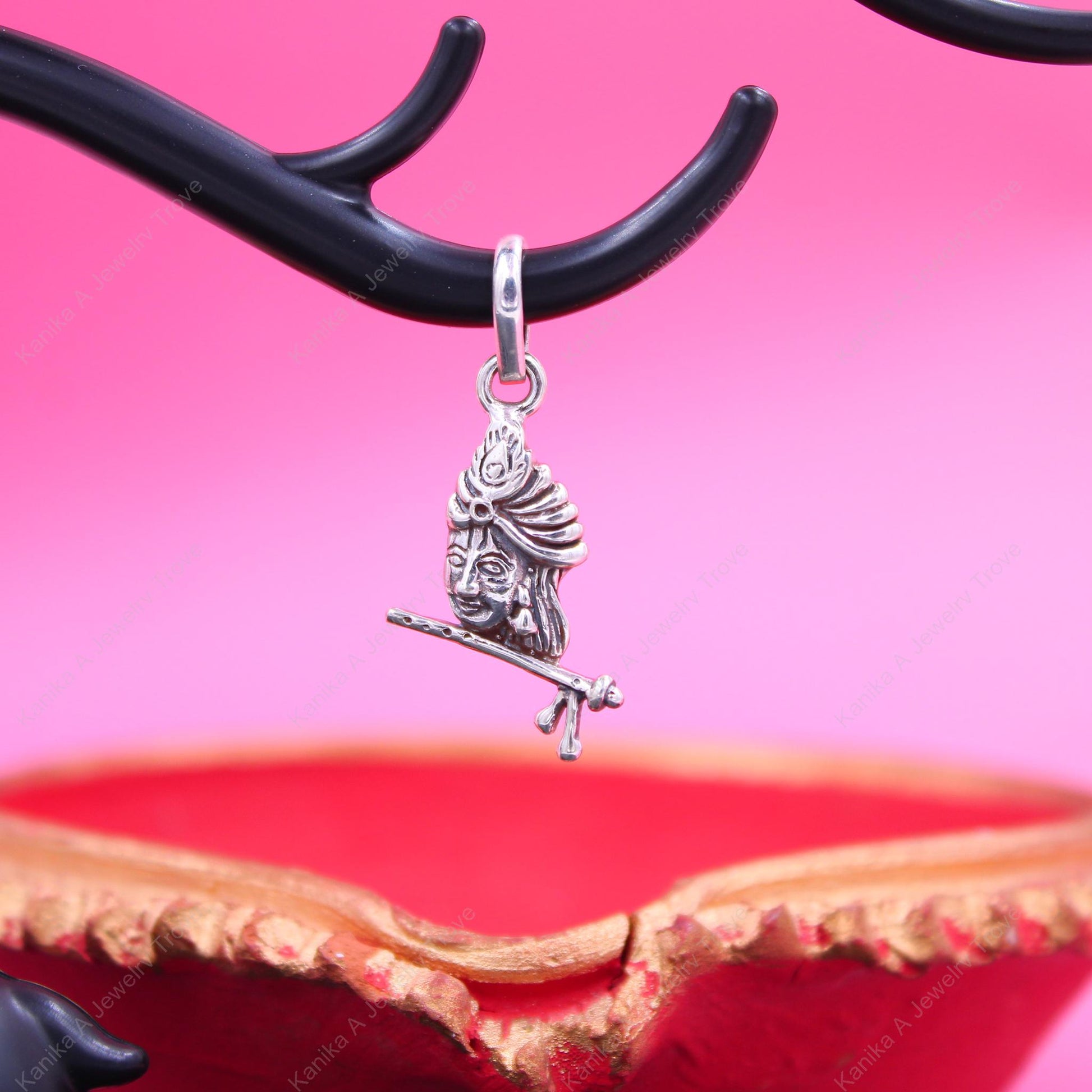 Traditional Indian Krishna charm for spiritual jewelry