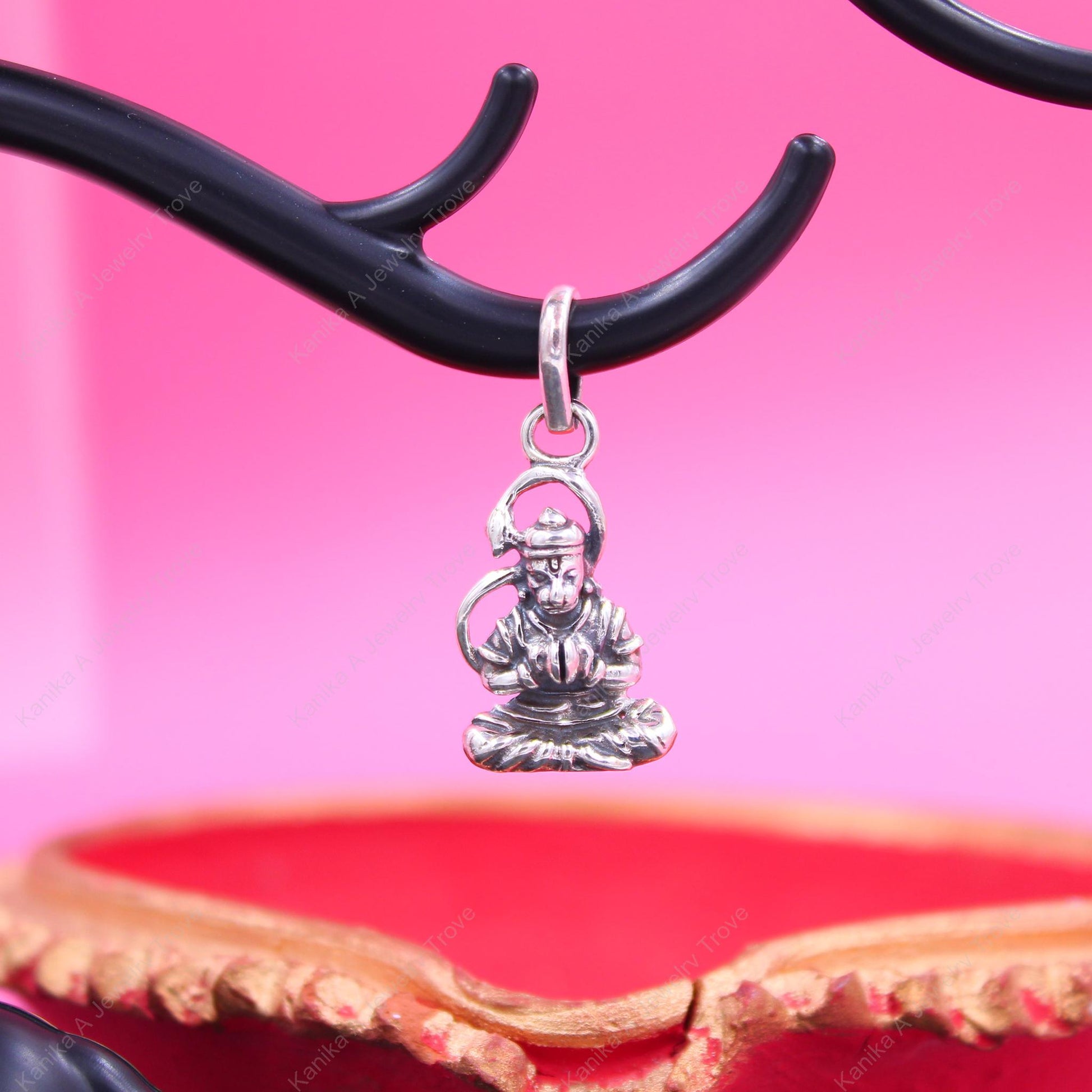 Sacred Hanuman charm necklace, spiritual accessory