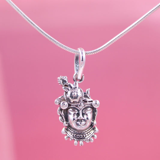 Intricate silver Lord Shiva pendant for spirituality lovers