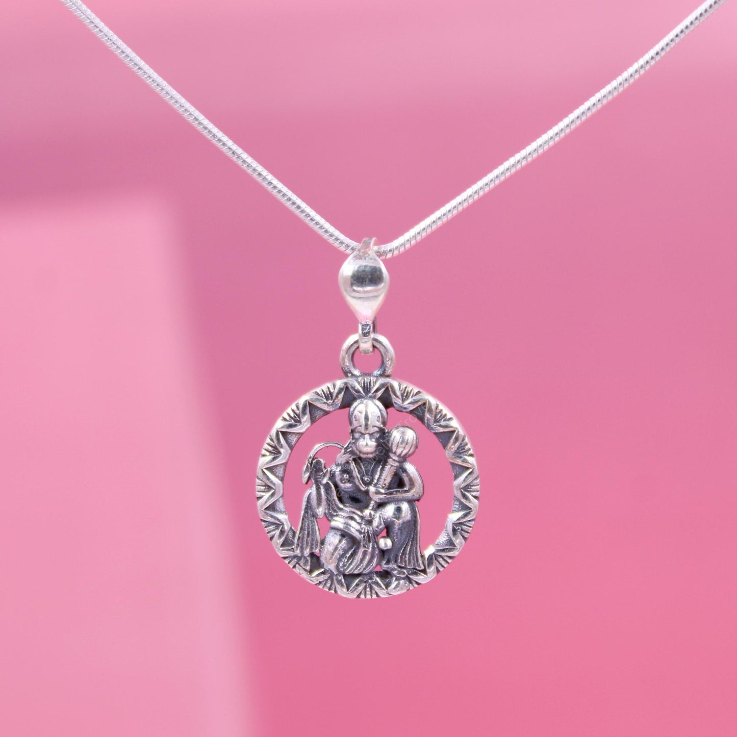 Sterling silver Krishna pendant with intricate detailing