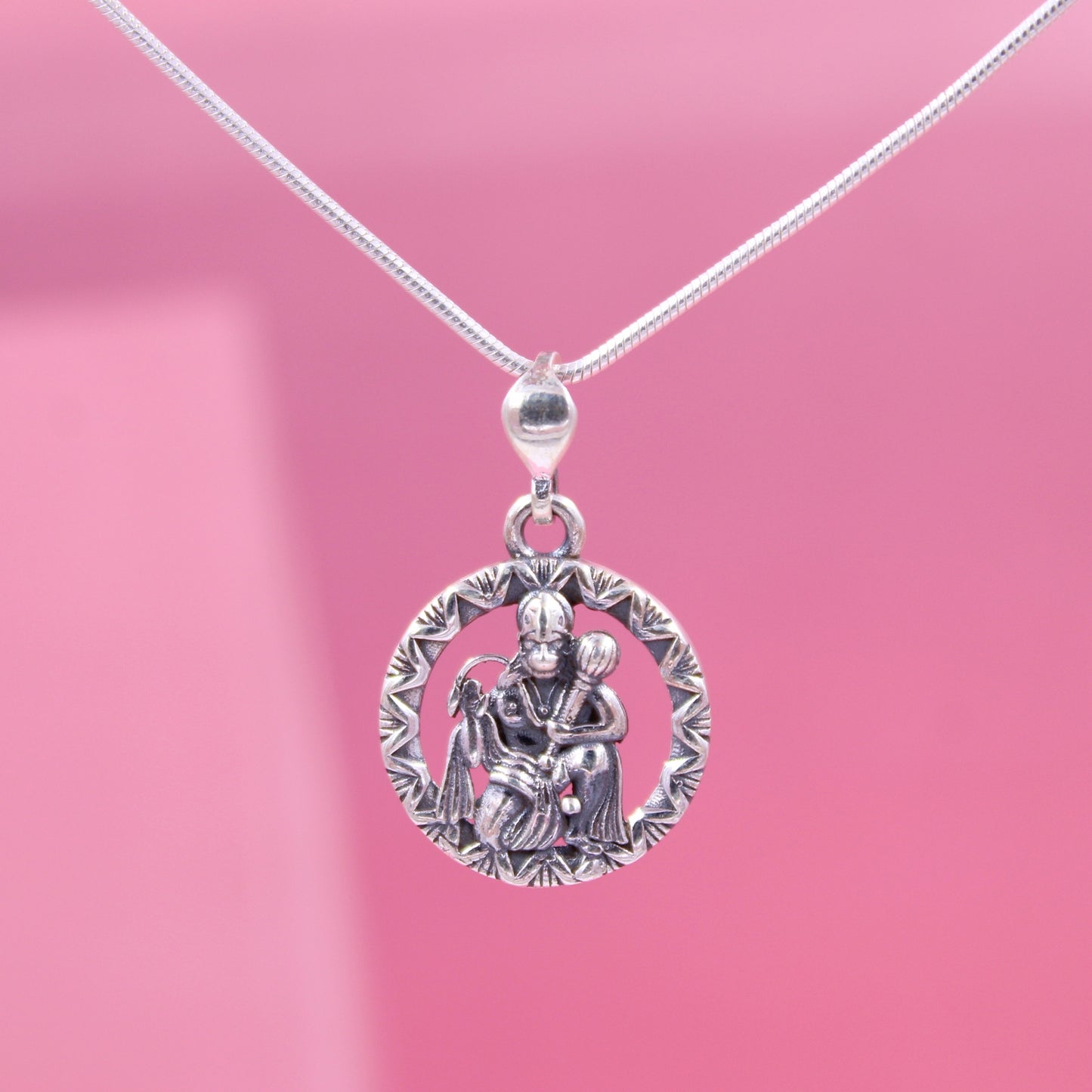 Handcrafted Sterling Silver Hanuman Pendant | Spiritual & Ethnic Jewelry