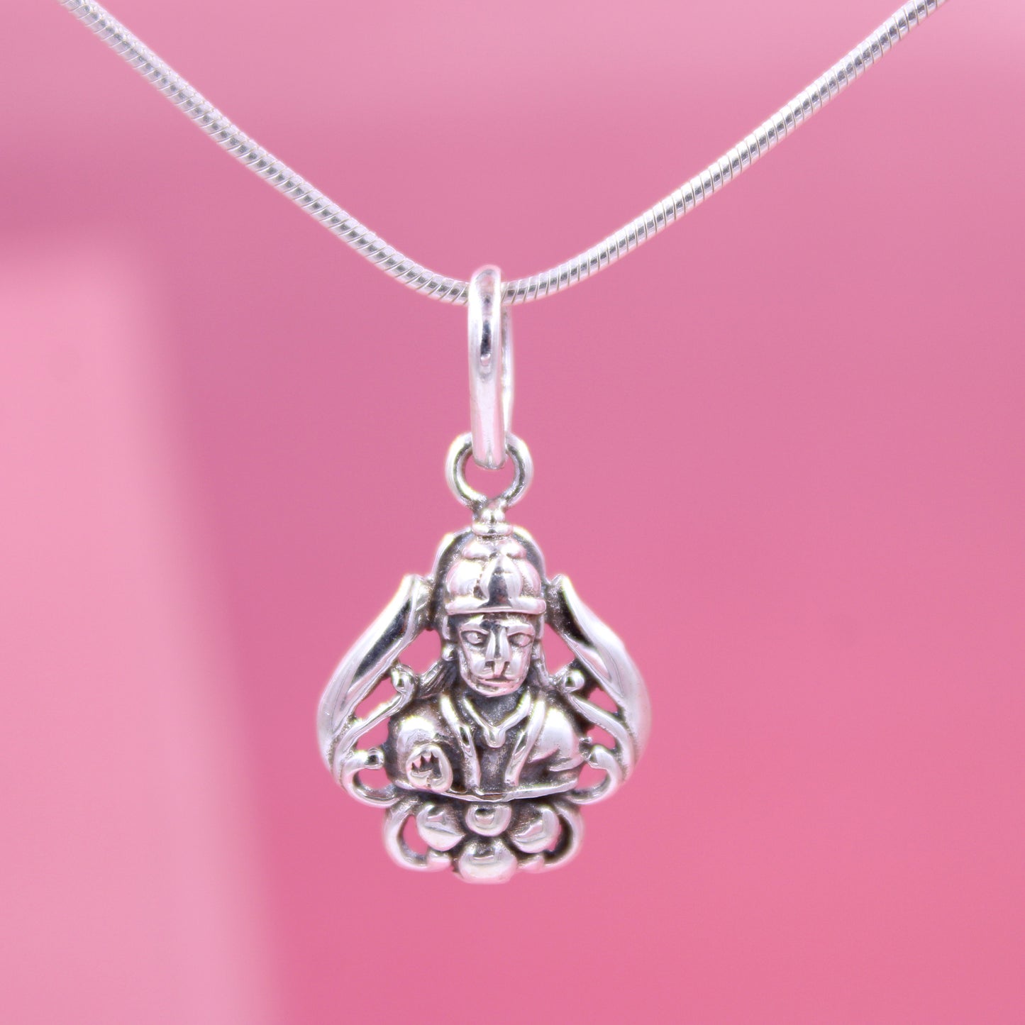 Handcrafted Sterling Silver Hanuman Pendant | Spiritual Protection Jewelry