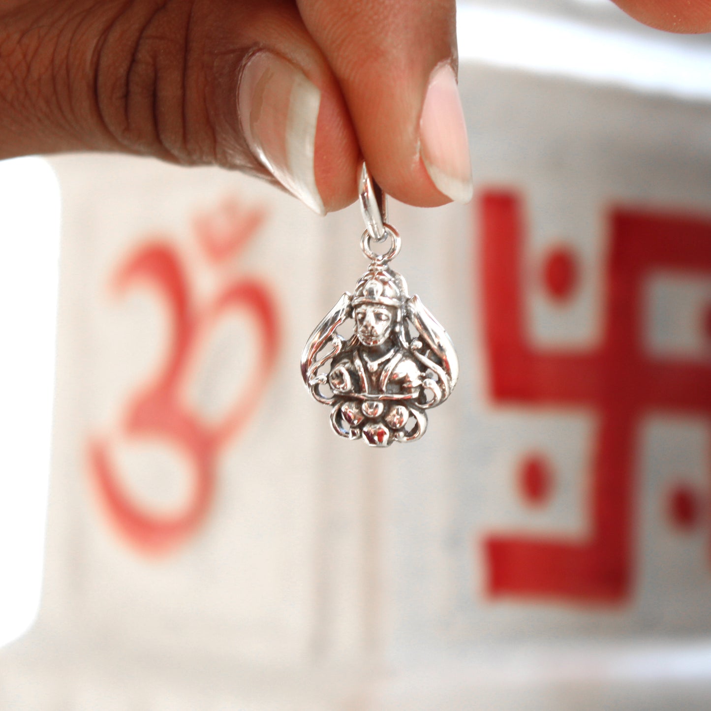 Handcrafted Sterling Silver Hanuman Pendant | Spiritual Protection Jewelry