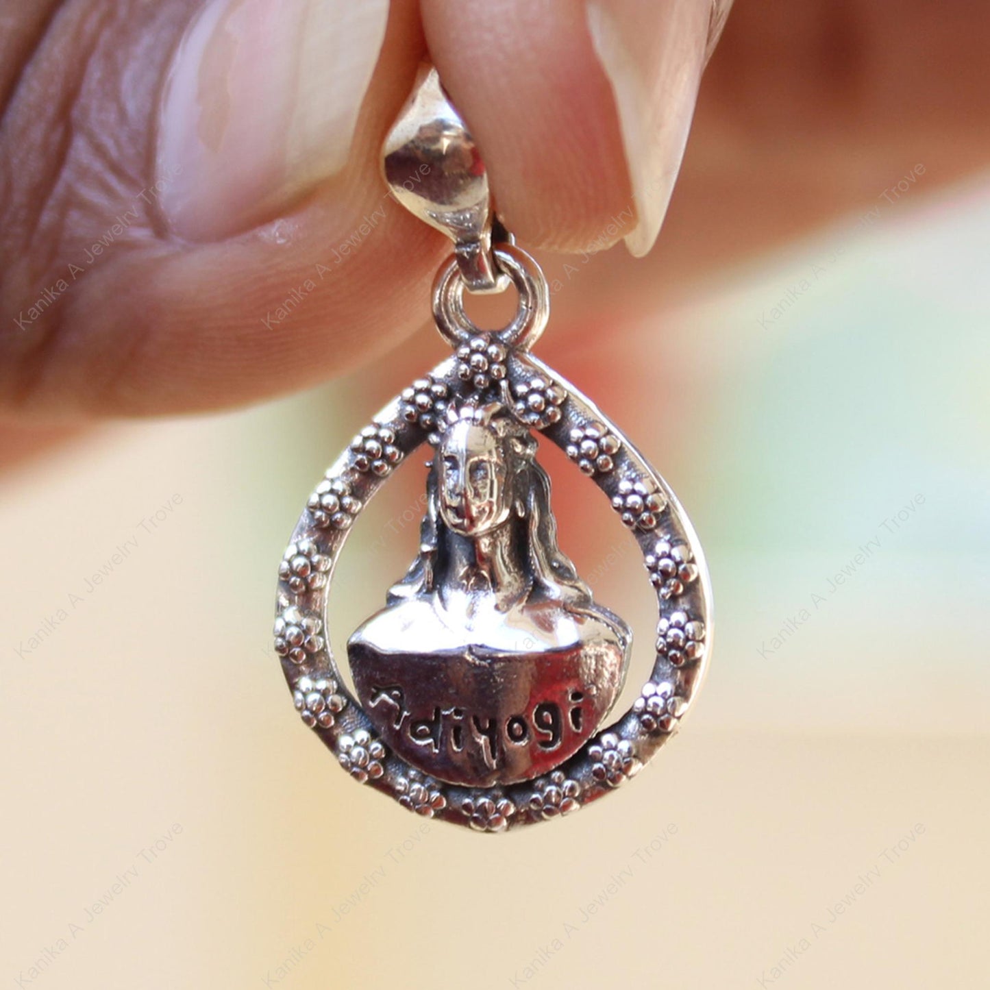 Exquisite Adiyogi Shiva Pendant | Spiritual Sterling Silver Jewelry