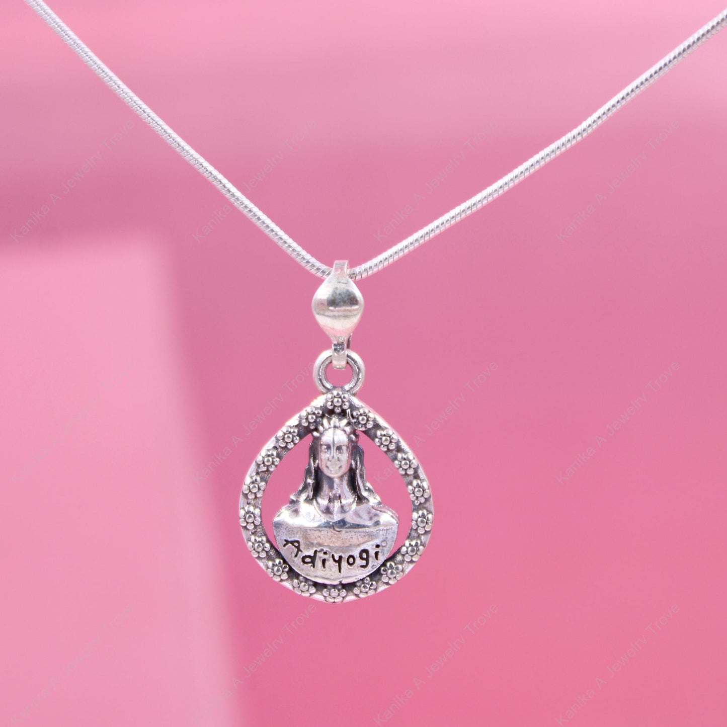 Exquisite Adiyogi Shiva Pendant | Spiritual Sterling Silver Jewelry