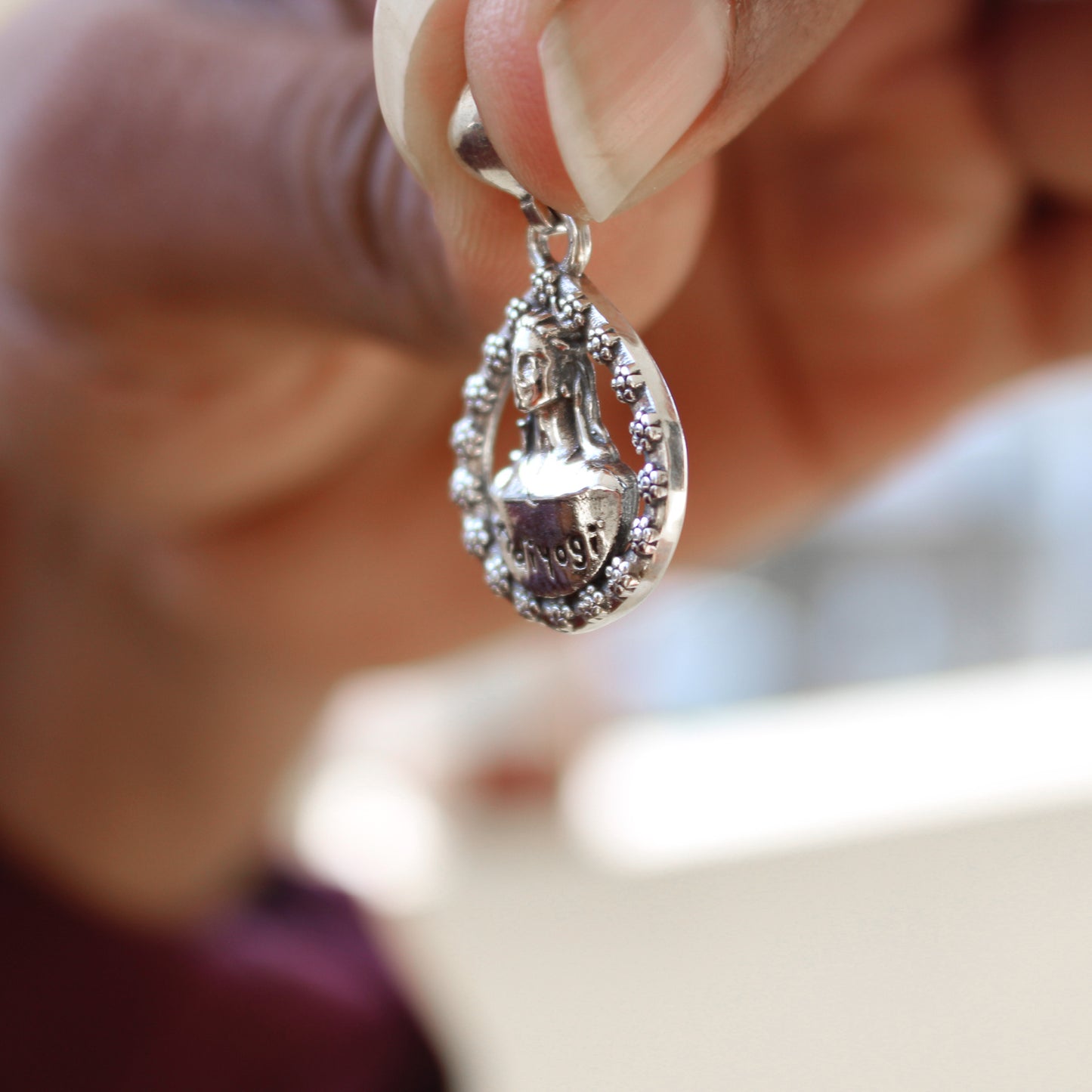 Adiyogi Shiva Embrace Silver Pendant