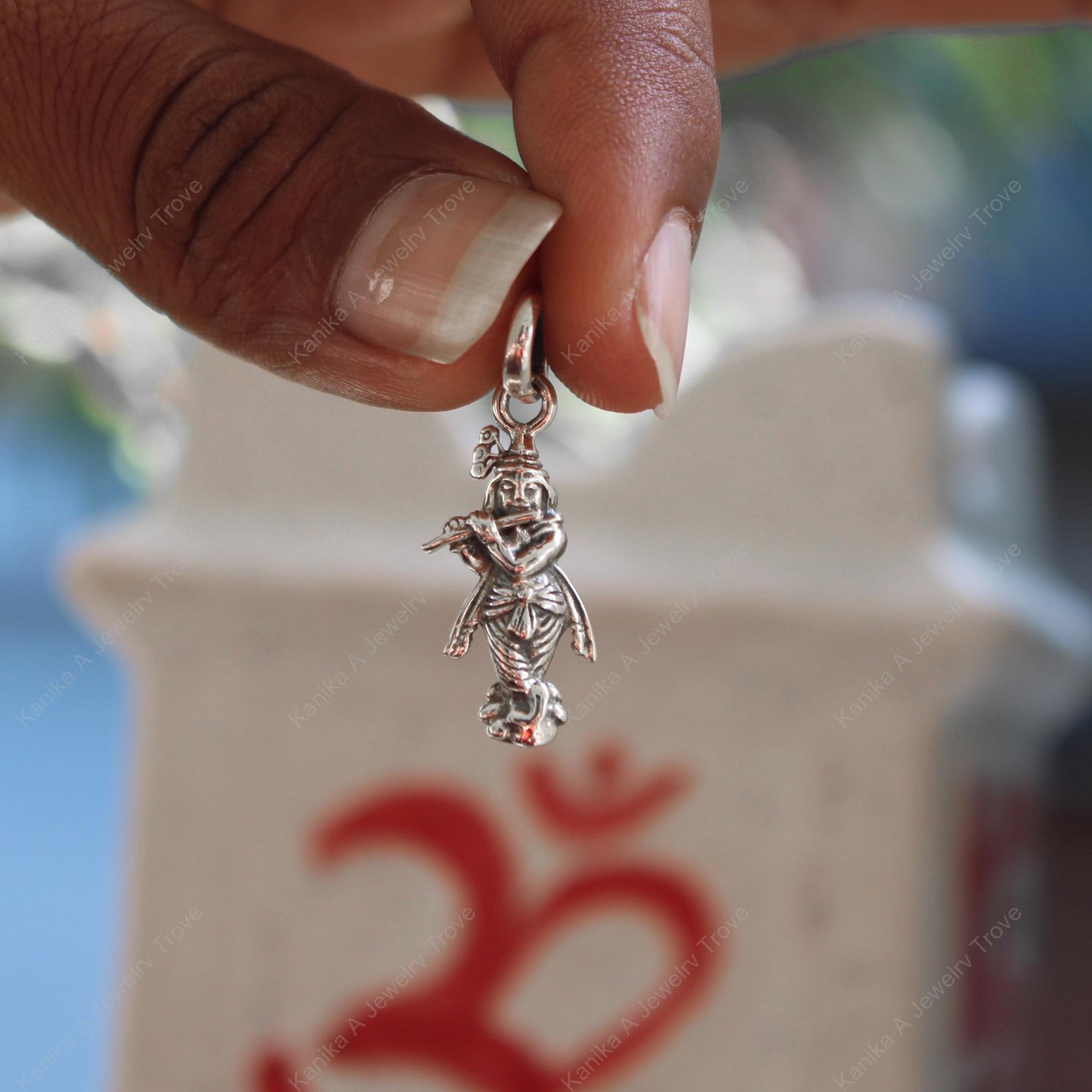 Intricately designed spiritual Krishna necklace